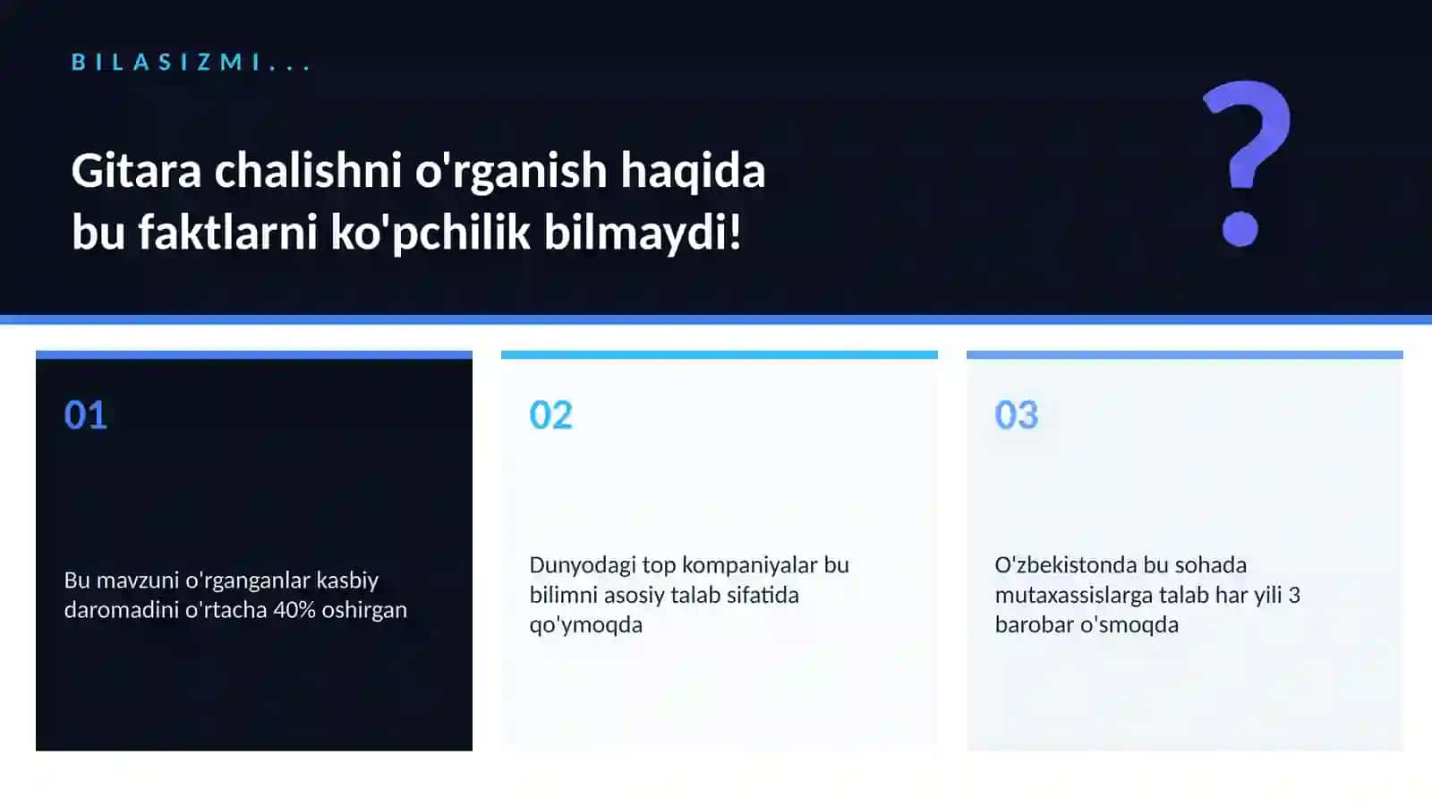 Gitara chalishni o'rganish 2