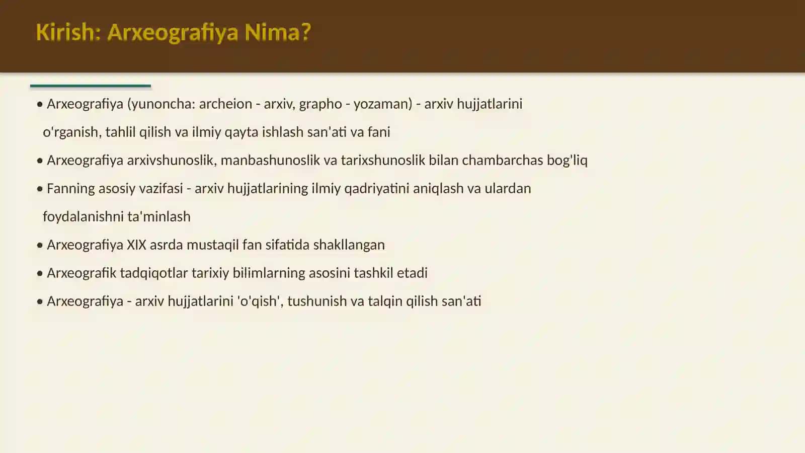 Arxeografiya va uning vazifalari 2