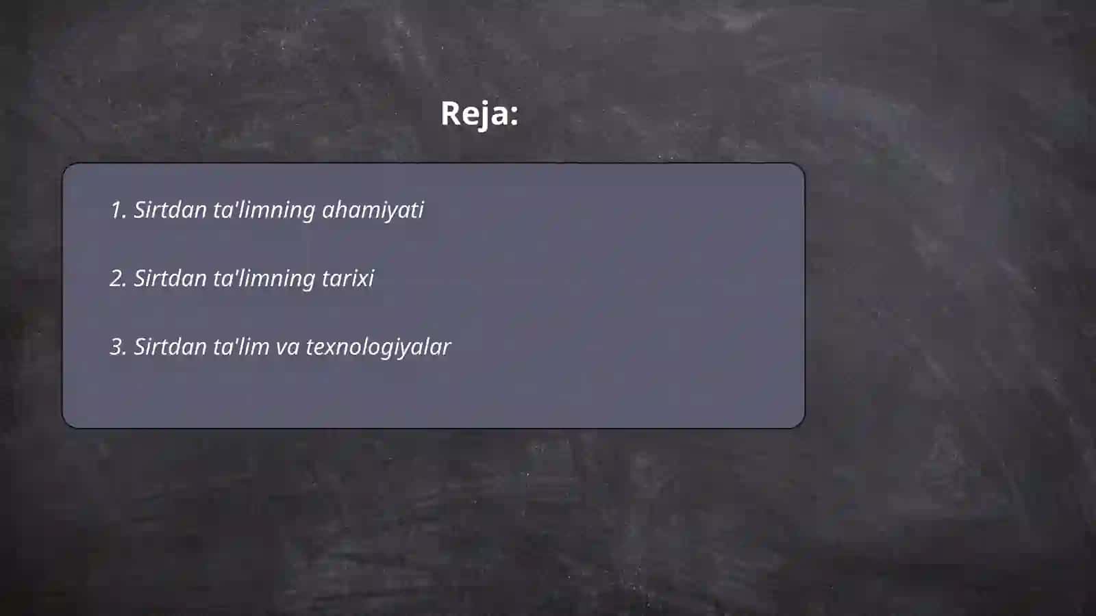 Sirtqi talim tushunchasi 2
