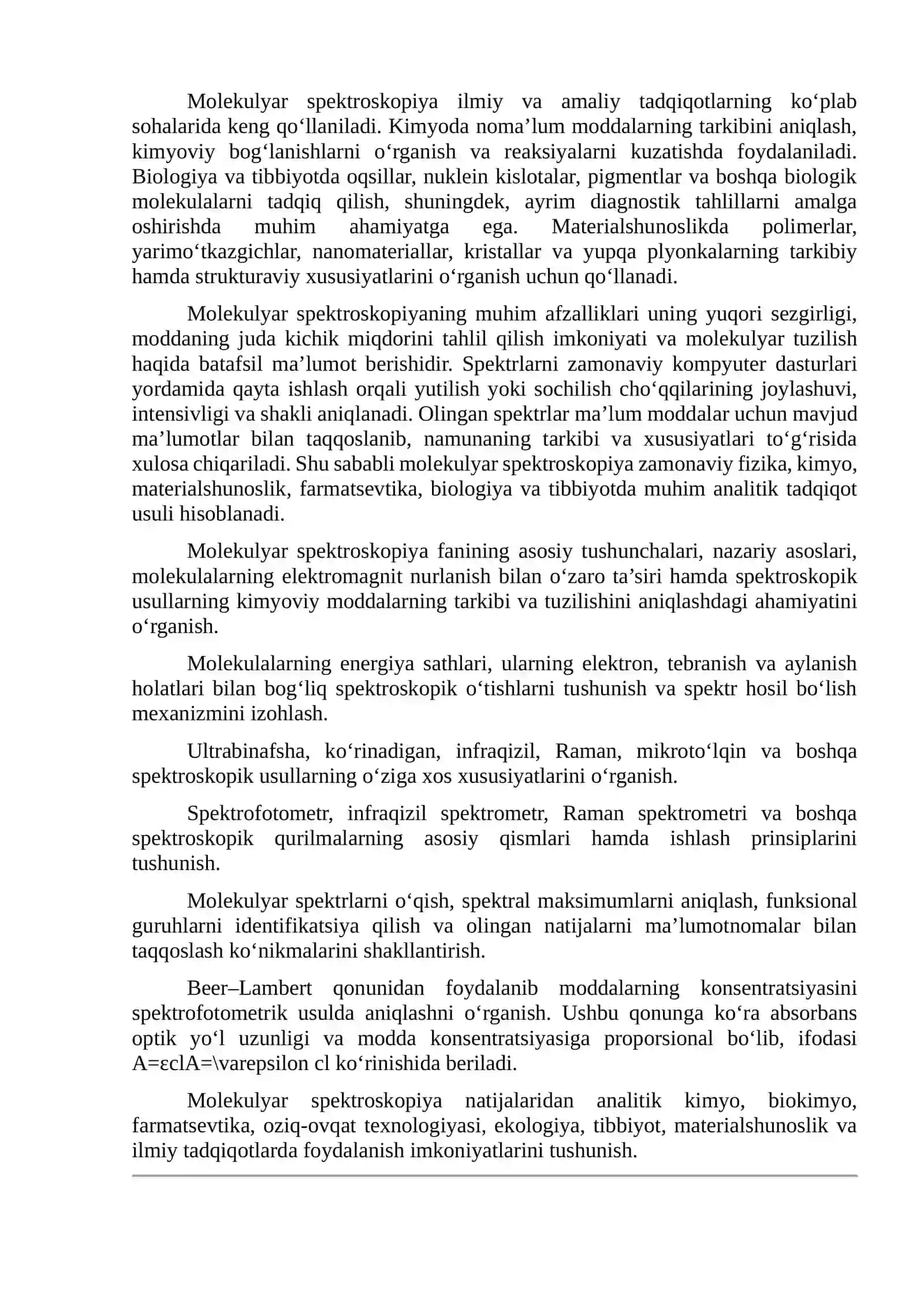 MOLEKULYAR SPEKTROSKOPIYA 2