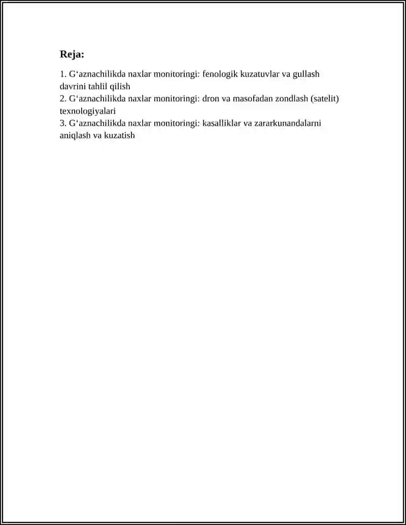 GʻAZNACHILIKDA NAXLAR MONOTORINGI 2