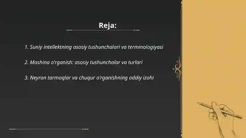 Suniy intilekt savodhonligi 2
