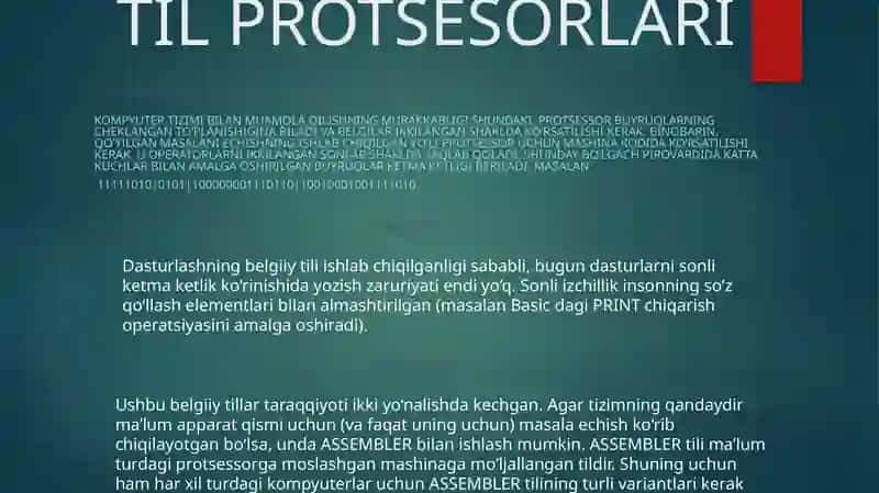 TIL PROTSESORLARI 2