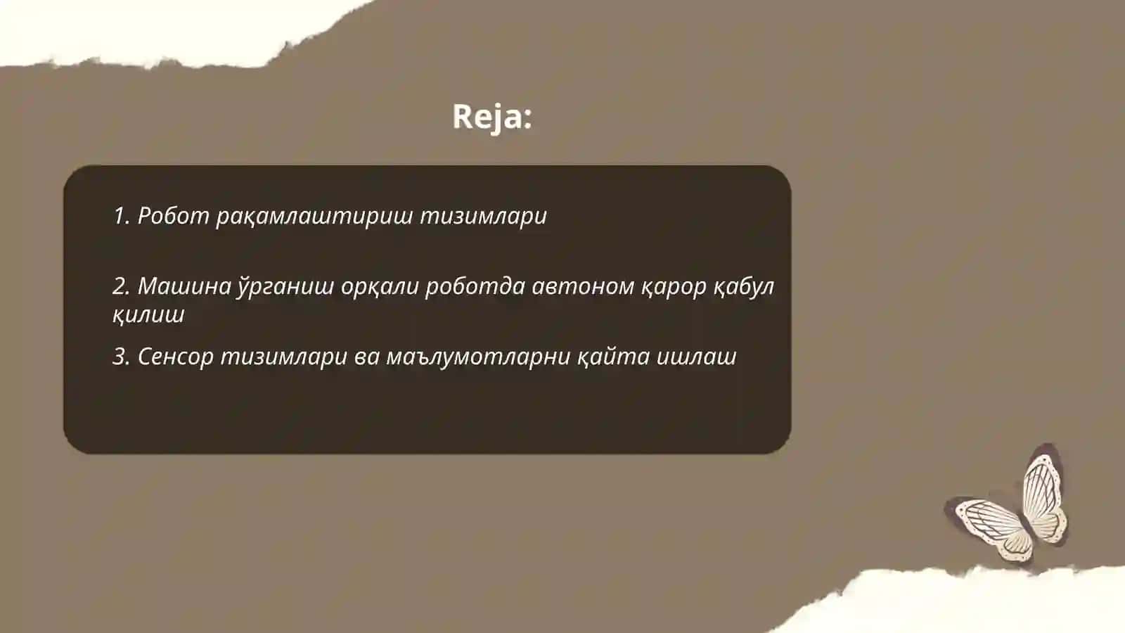 Интеллектуал бошкарув тизимлари робототехника юналишида куллаш истикболлари 2