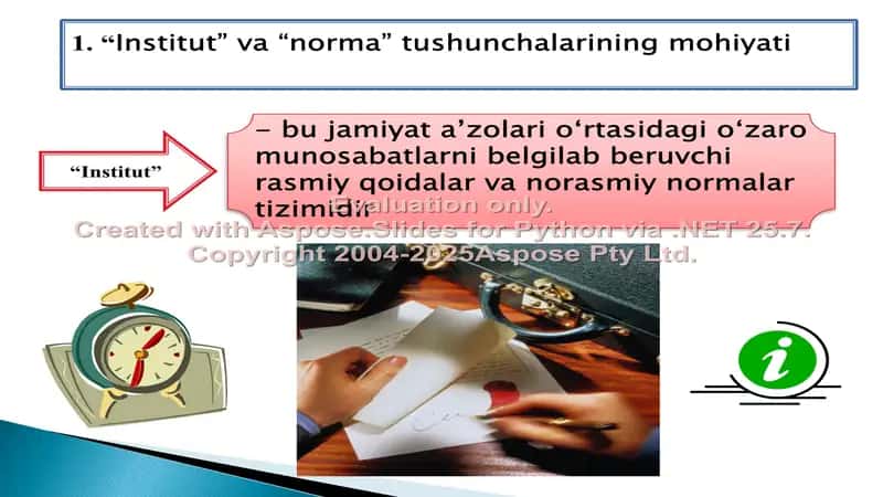Institutlar va ularning jamiyat rivojlanishidagi roli 2