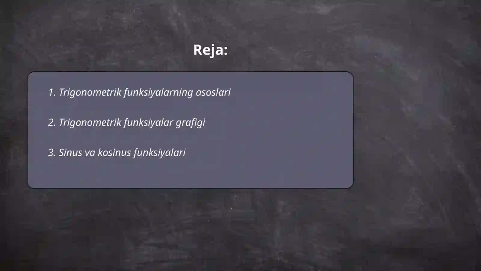 Trigonometrik funksiyalarni oʻqitish metodikasi 2