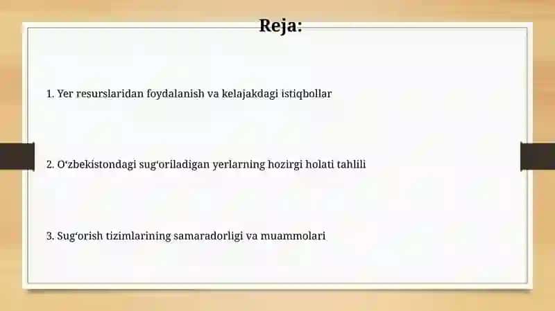 Oʻzbekistonda sugʻoriladigan yerlarning hozirgi holatini tahlil qilish 2