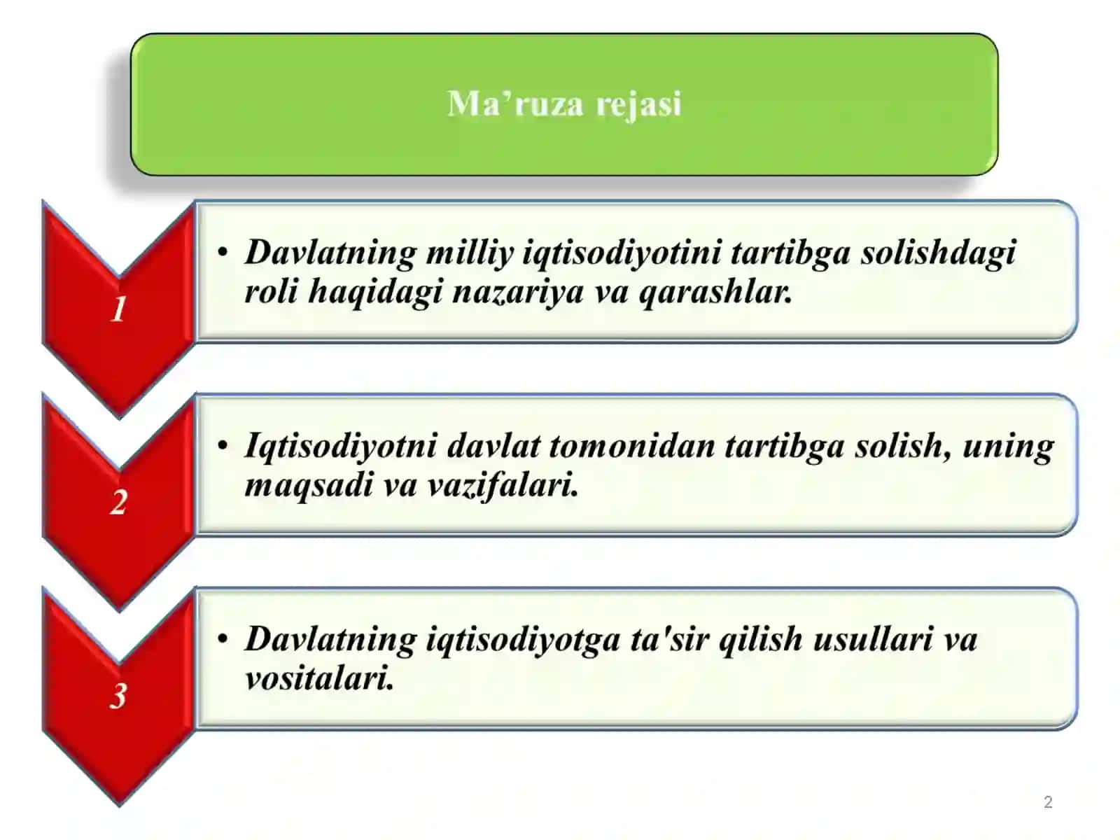 Davlatning milliy iqtisodiyoti 2