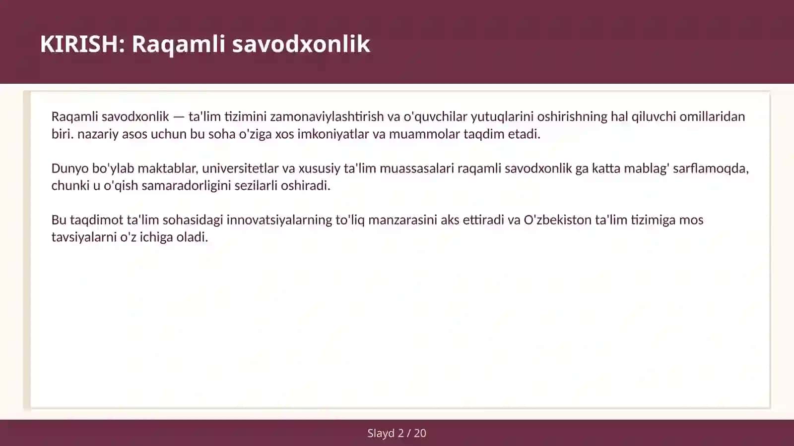 Raqamli savodxonlik 2