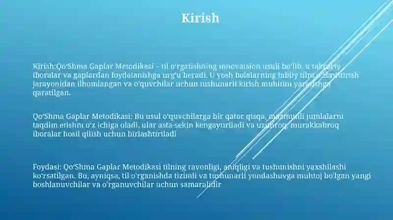 Qo‘Shma Gaplar Metodikasi 2