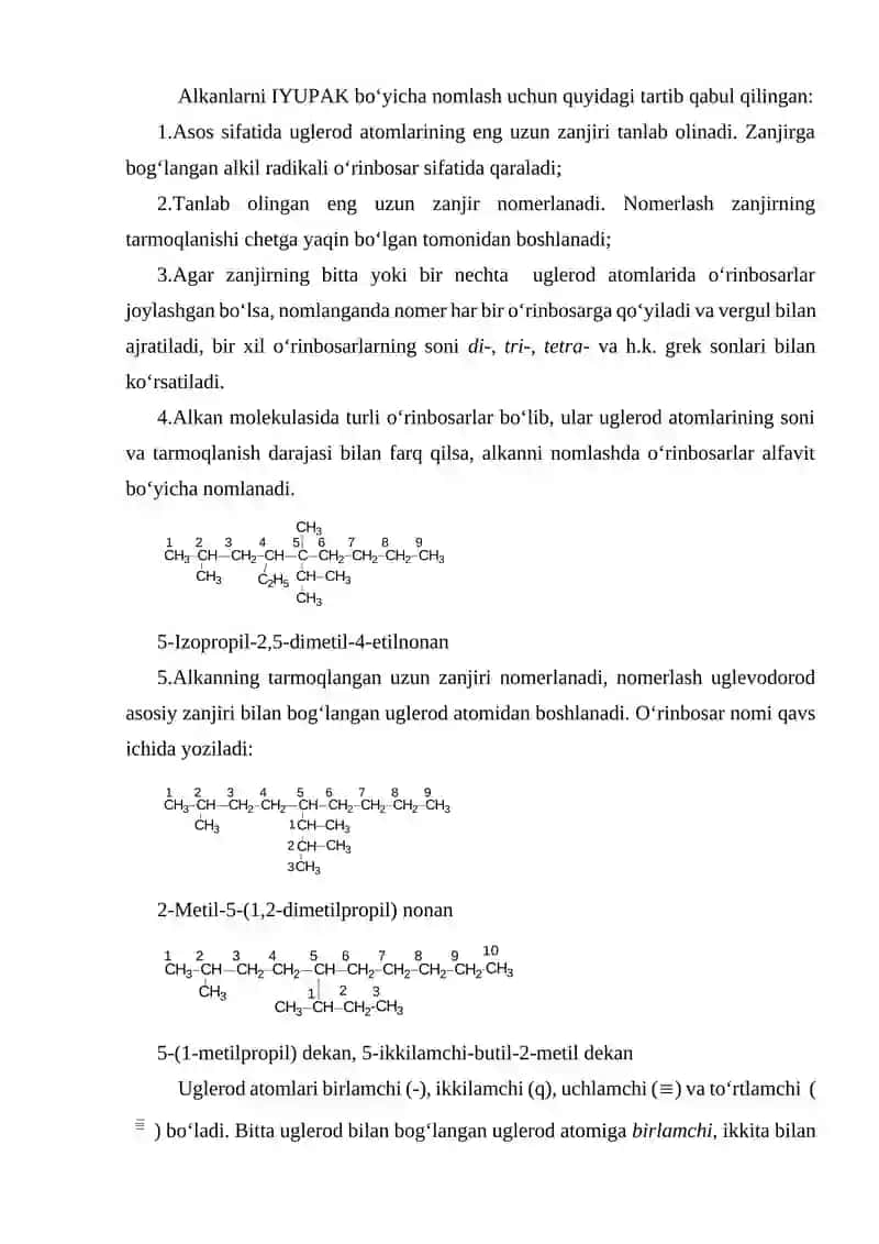 Alkanlar 2