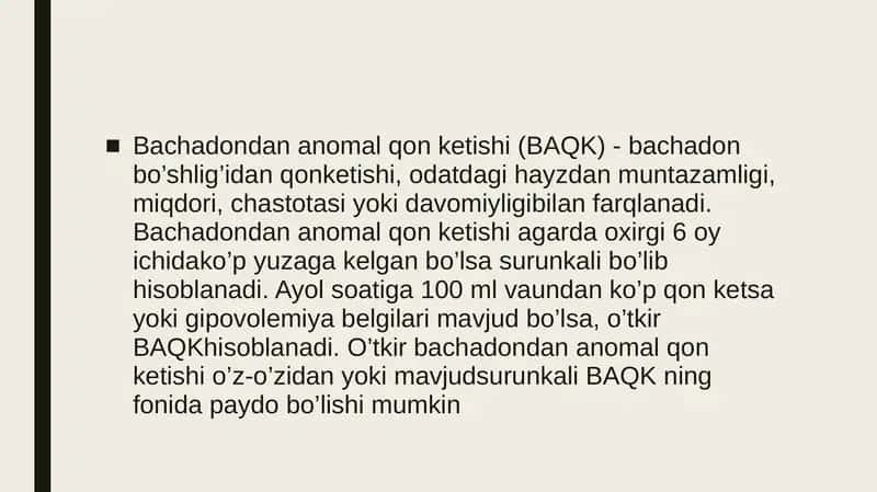 Bachadondan anomal qon ketishlar 2