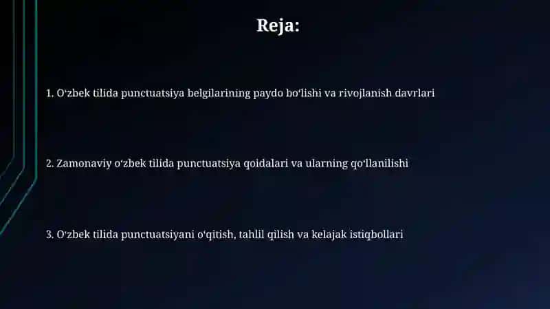 Punctuatsiya belgilarining paydo boʻlishi va rivojlanish davrlari 2