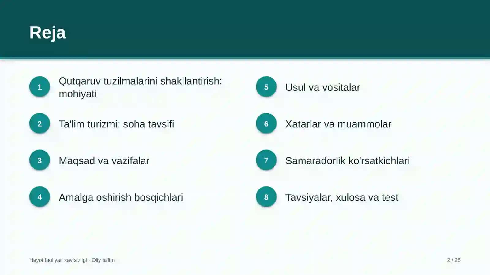 ta'lim turizmida qutqaruv tuzilmalarini shakllantirish 7209 2