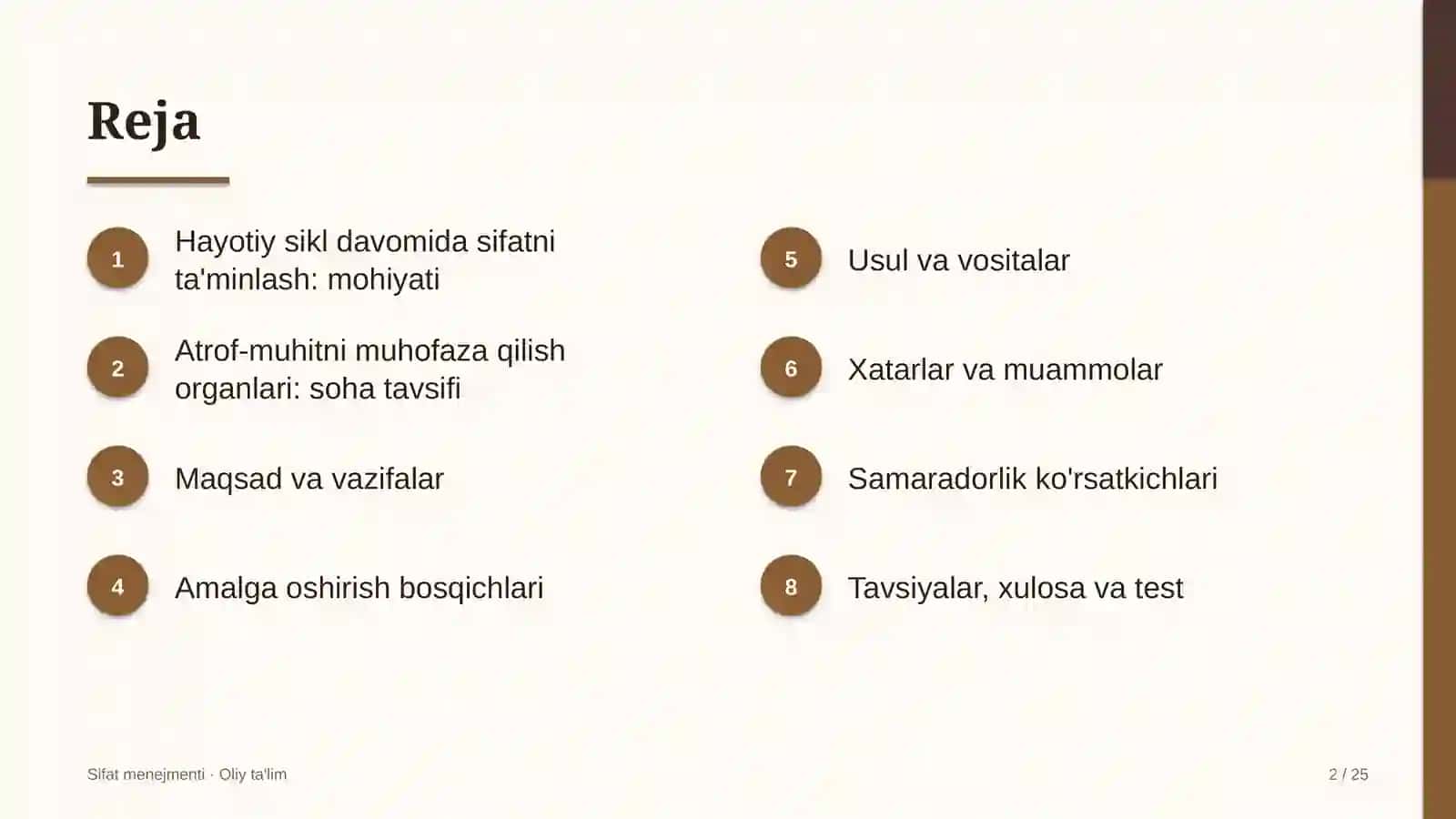 atrof muhitni muhofaza qilish organlarida mahsulot hayotiy sikli davomida sifatni ta'minlash 1361 2