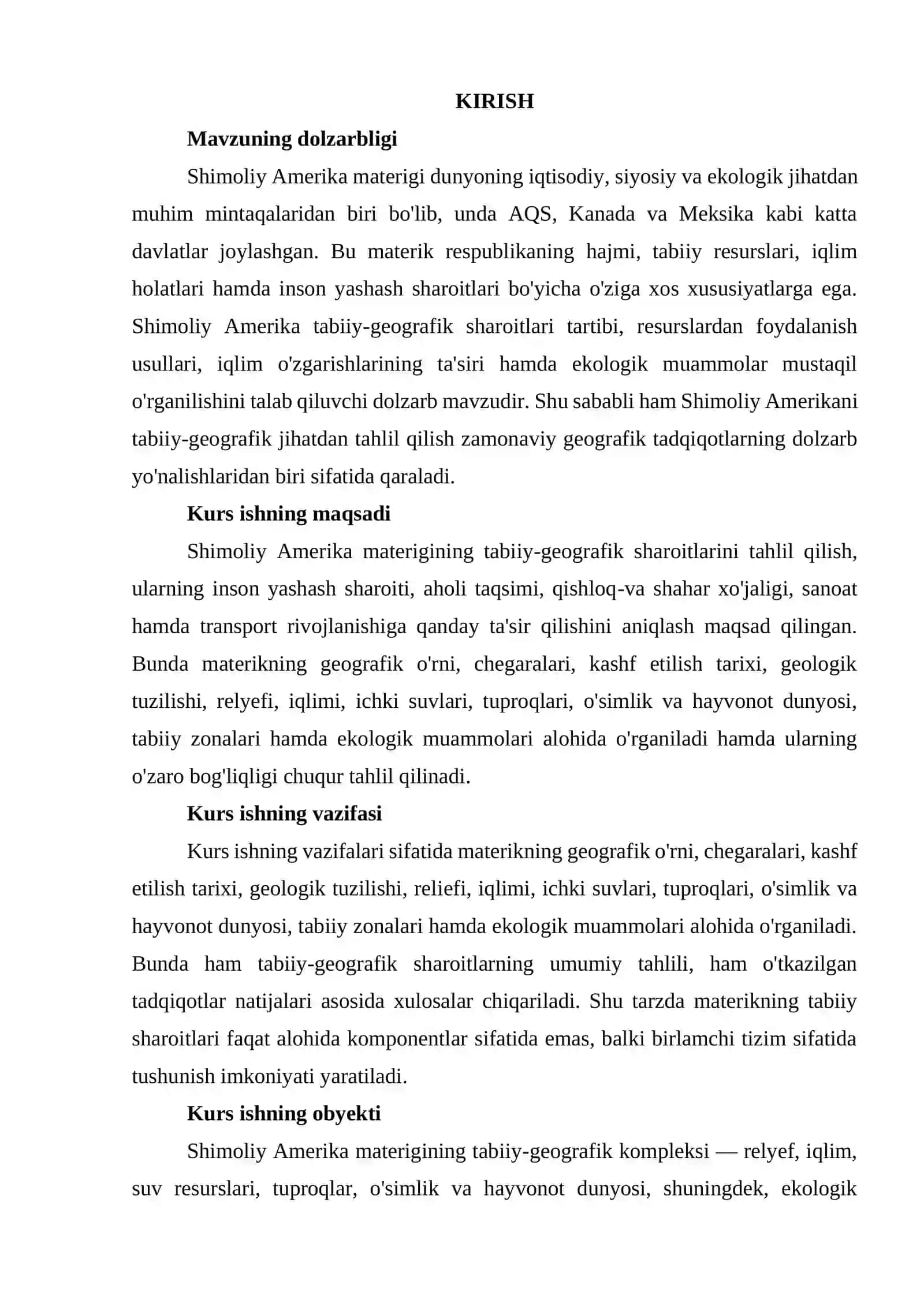 Shimoliy Amerika materigiga umumiy tabiiy-geografik ta’rif 2