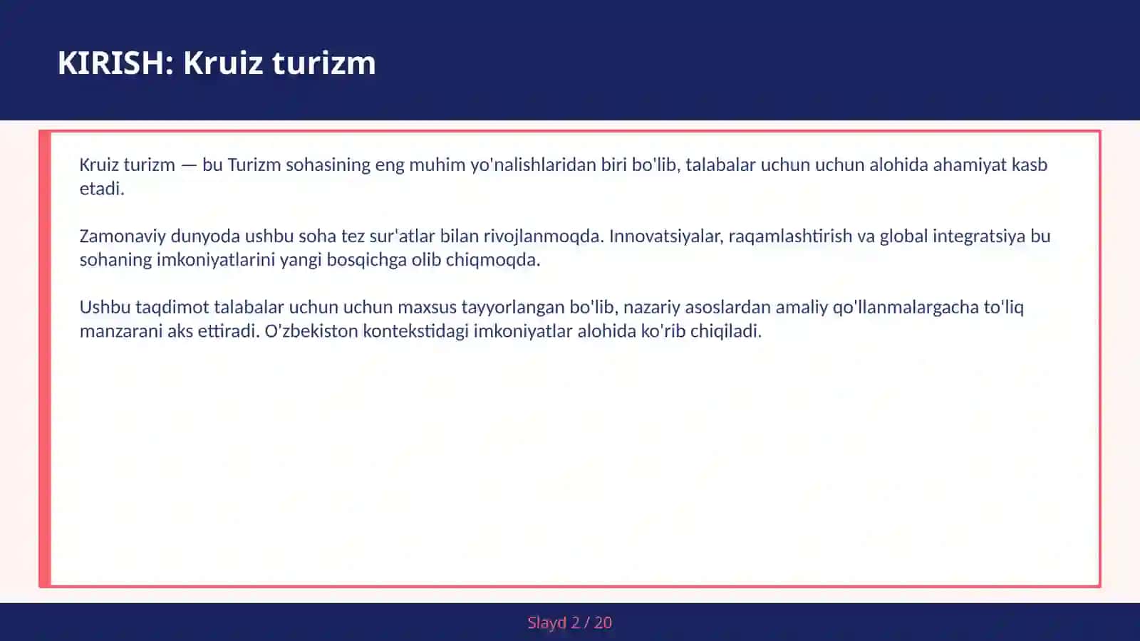 Kruiz turizm 2
