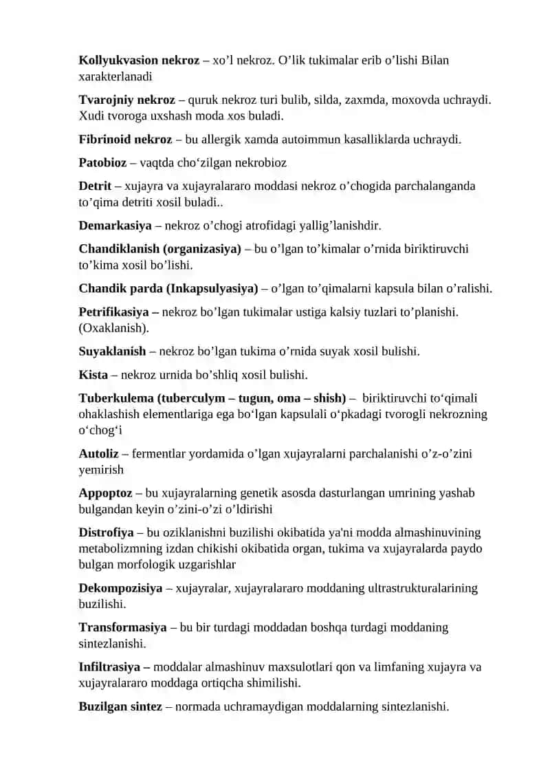 PATOLOGIK ANATOMIYA FANIGA KIRISH 1-2 MAVZULAR UCHUN 2