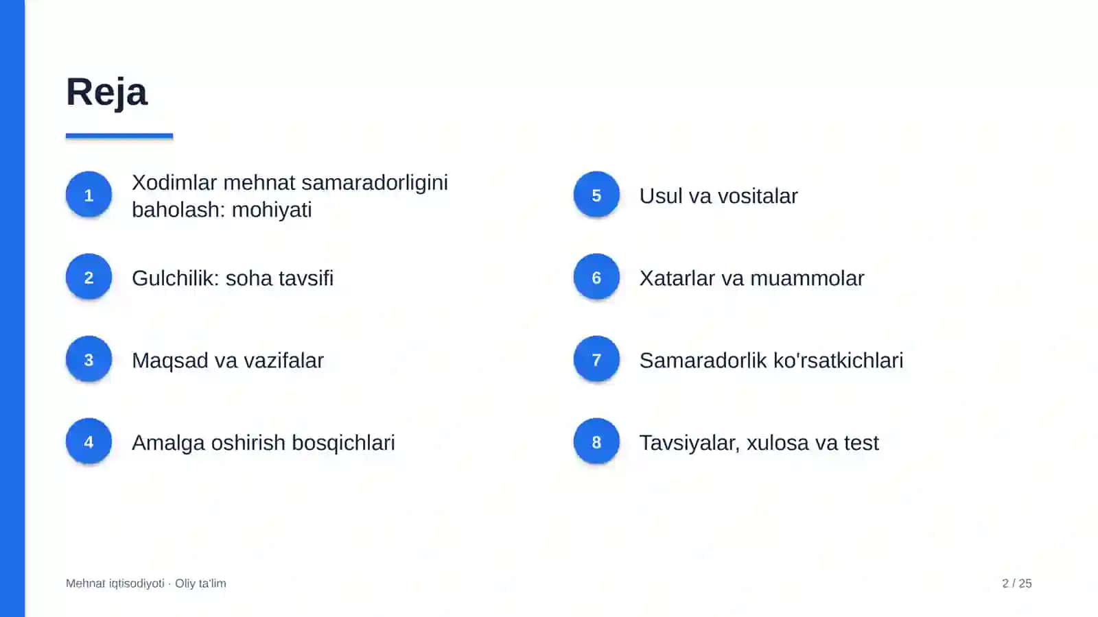 Gulchilikda xodimlar mehnat samaradorligini baholash 2