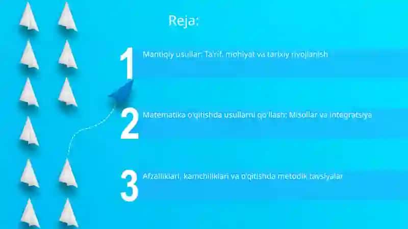 Matematika oʼqitishda mantiqiy usullar: induksiya, abstraksiyalash, analog va sintez metodlari 2