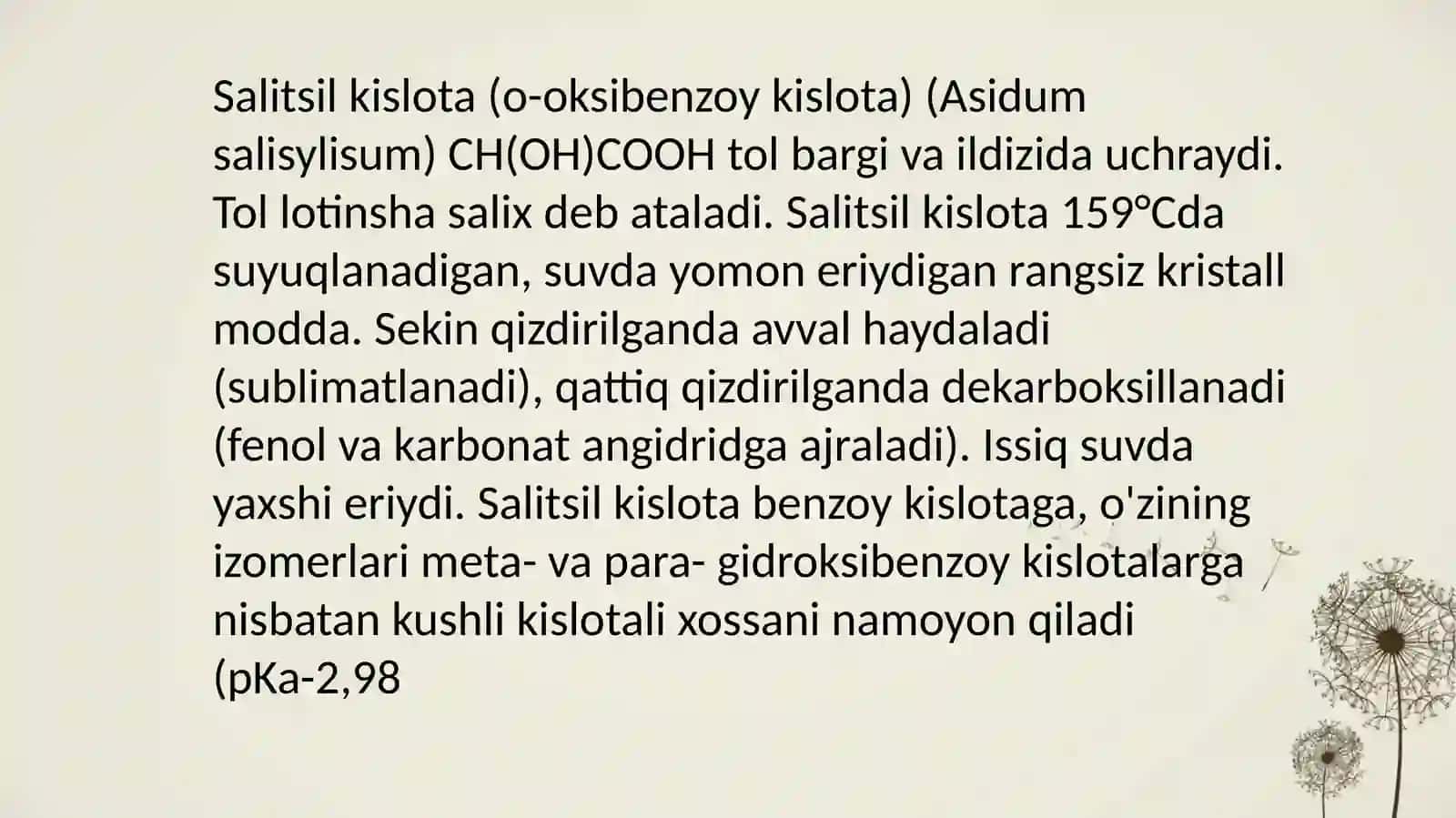 Salitsil kislota 2