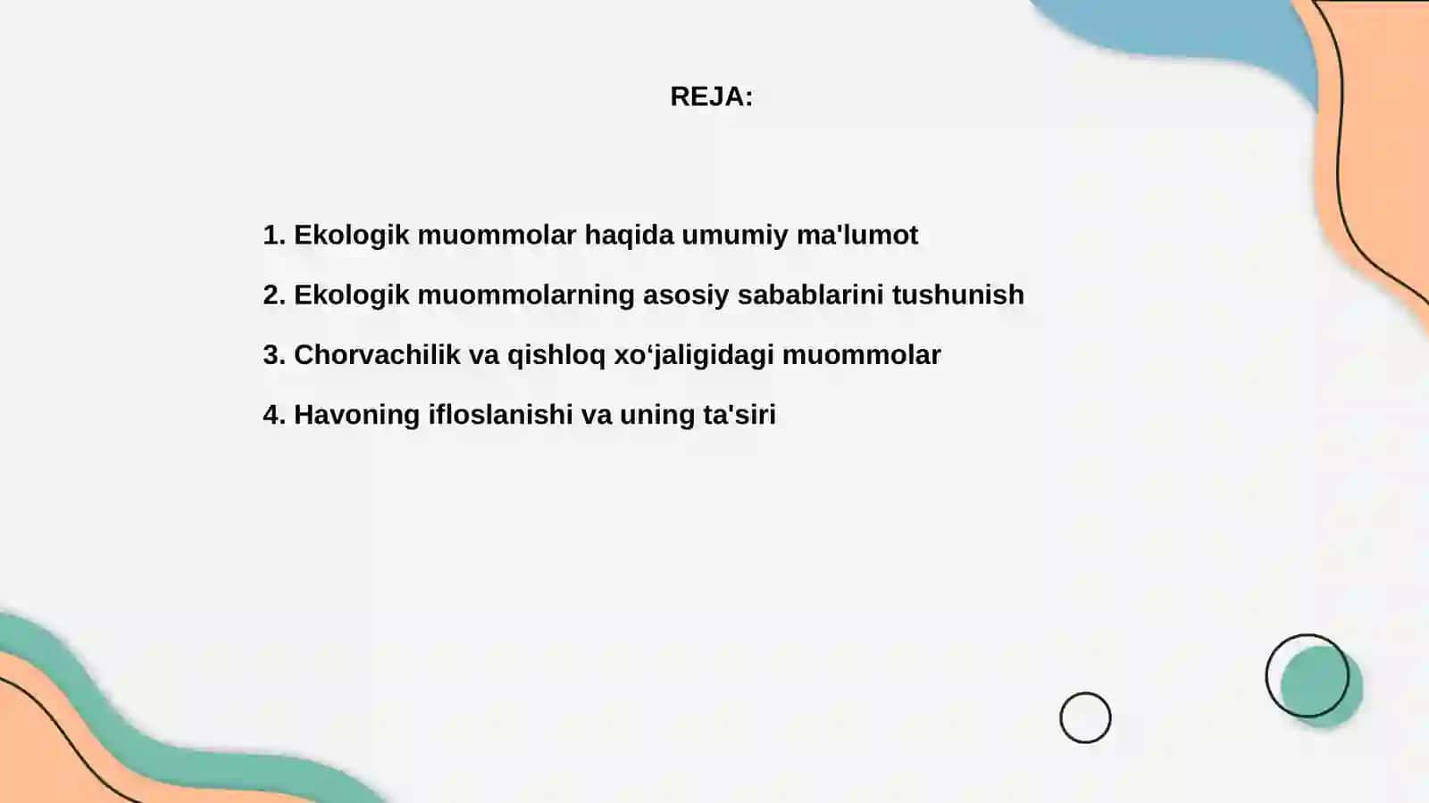 Ekologik muommolar va ularning oldini olish yoʻllari 2