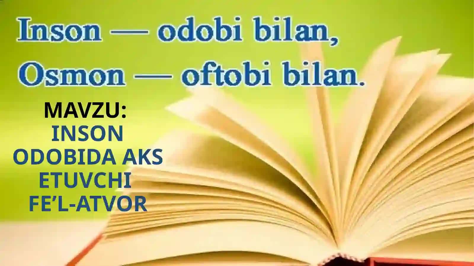 INSON ODOBIDA AKS ETUVCHI FE’L-ATVOR 2