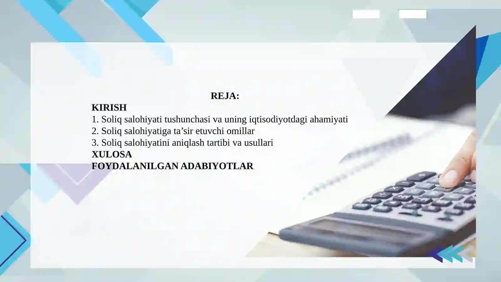 Soliq tushumlari pragnozi 2
