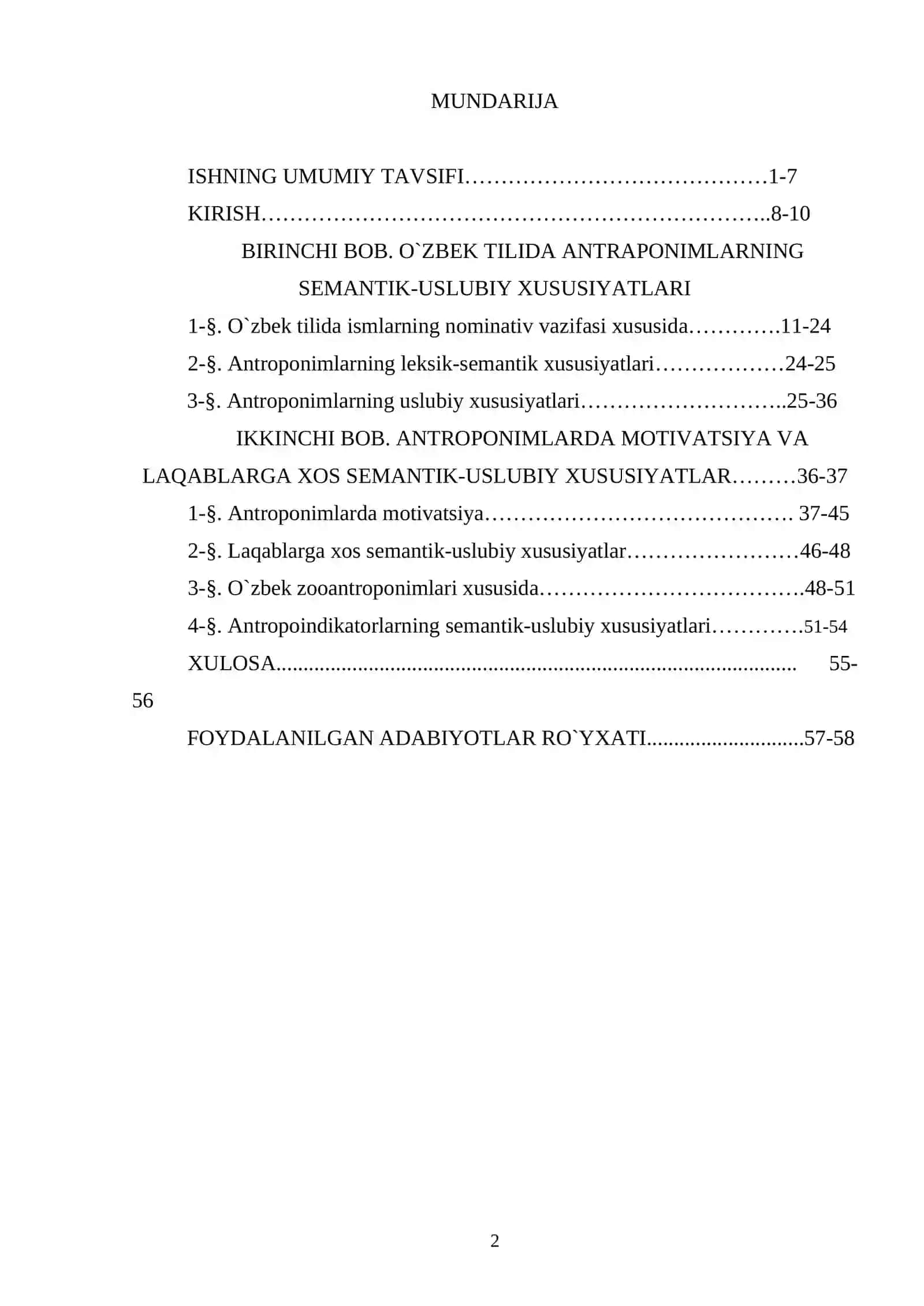 O`zbek tilida antroponimlar 2