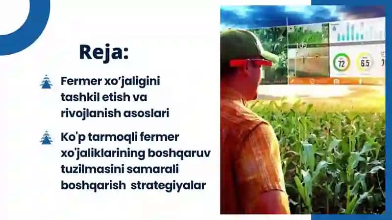 Fermer xo’jaligini tashkil etish va rivojlanish asoslari 2
