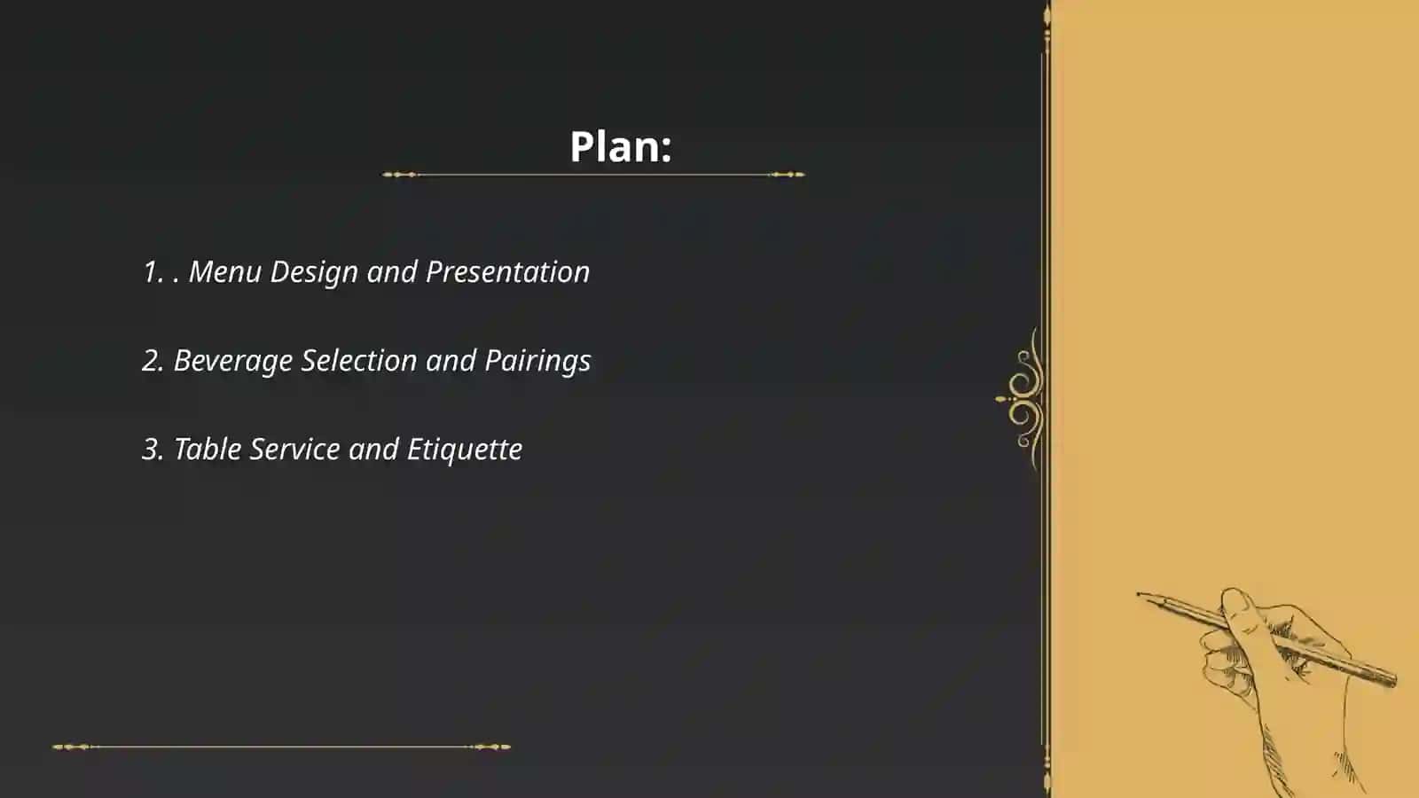 Menu Design and Presentation 2