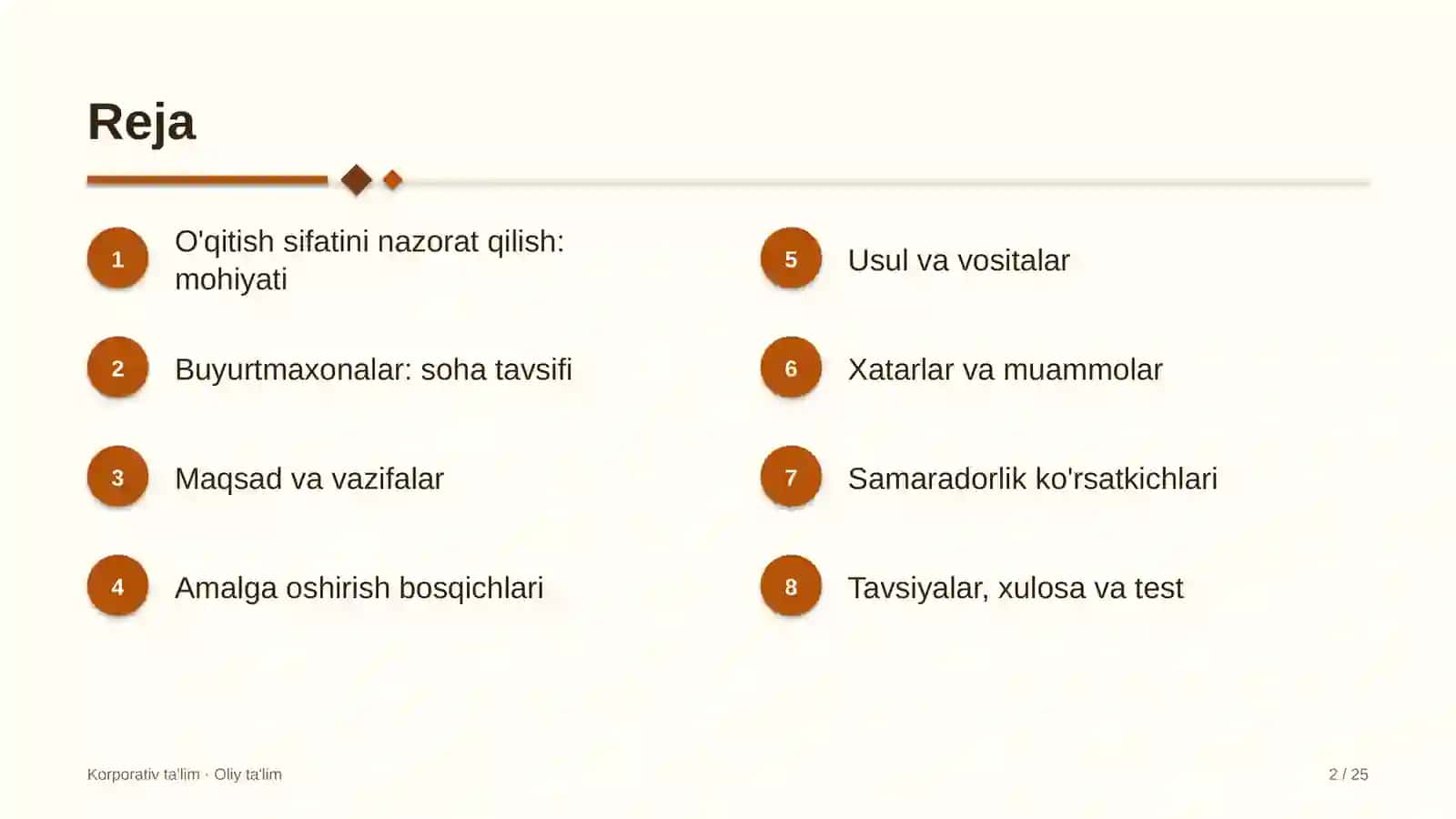 Buyurtmaxonalarda o'qitish sifatini nazorat qilish 2