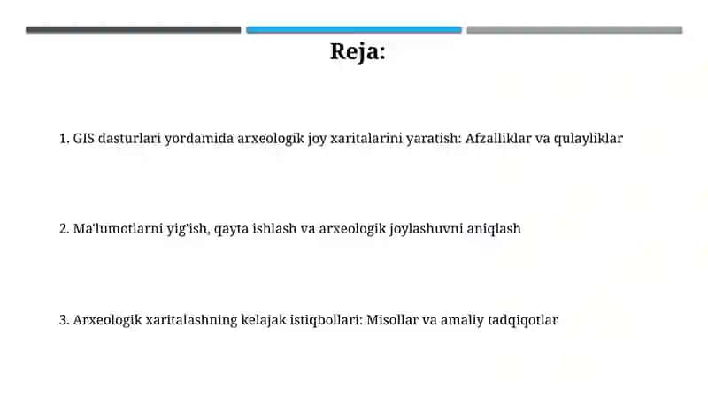 GIS dasturi asosida arxeologik yodgorliklarning xaritalarini yaratish hamda qulayliklari 2