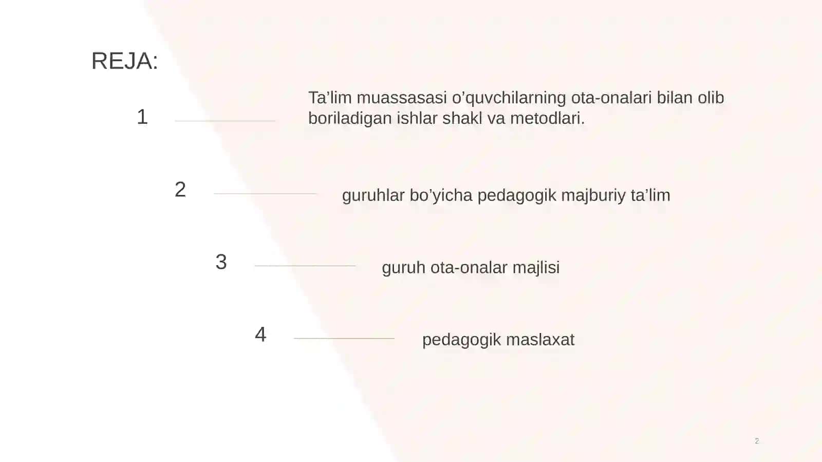 TA’LIM MUASSASASI O’QUVCHILARNING OTA-ONALARI BILAN OLIB BORILADIGAN ISHLAR SHAKL VA METODLARI 2