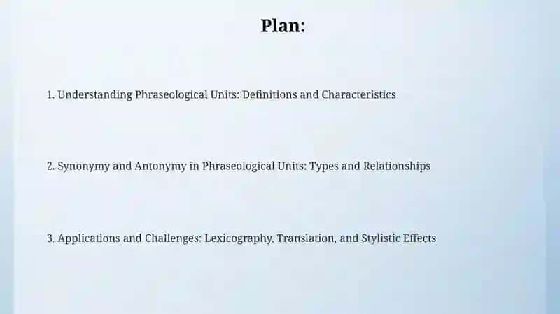 Understanding Phraseological Units 2