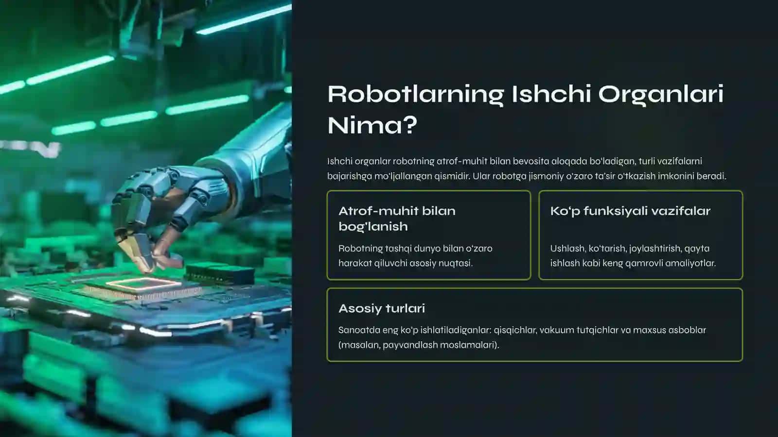 Sanoat Robotlarining Ishchi Organlari va Qisqich Qurilmalari 2