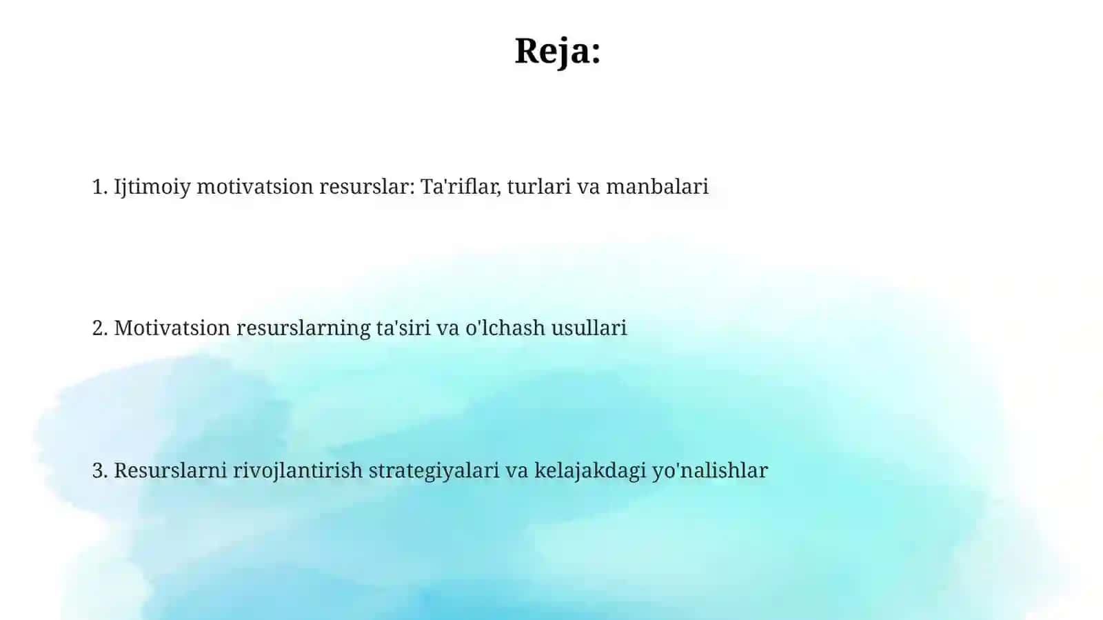 Ijtimoiy mativatsion resurslar 2