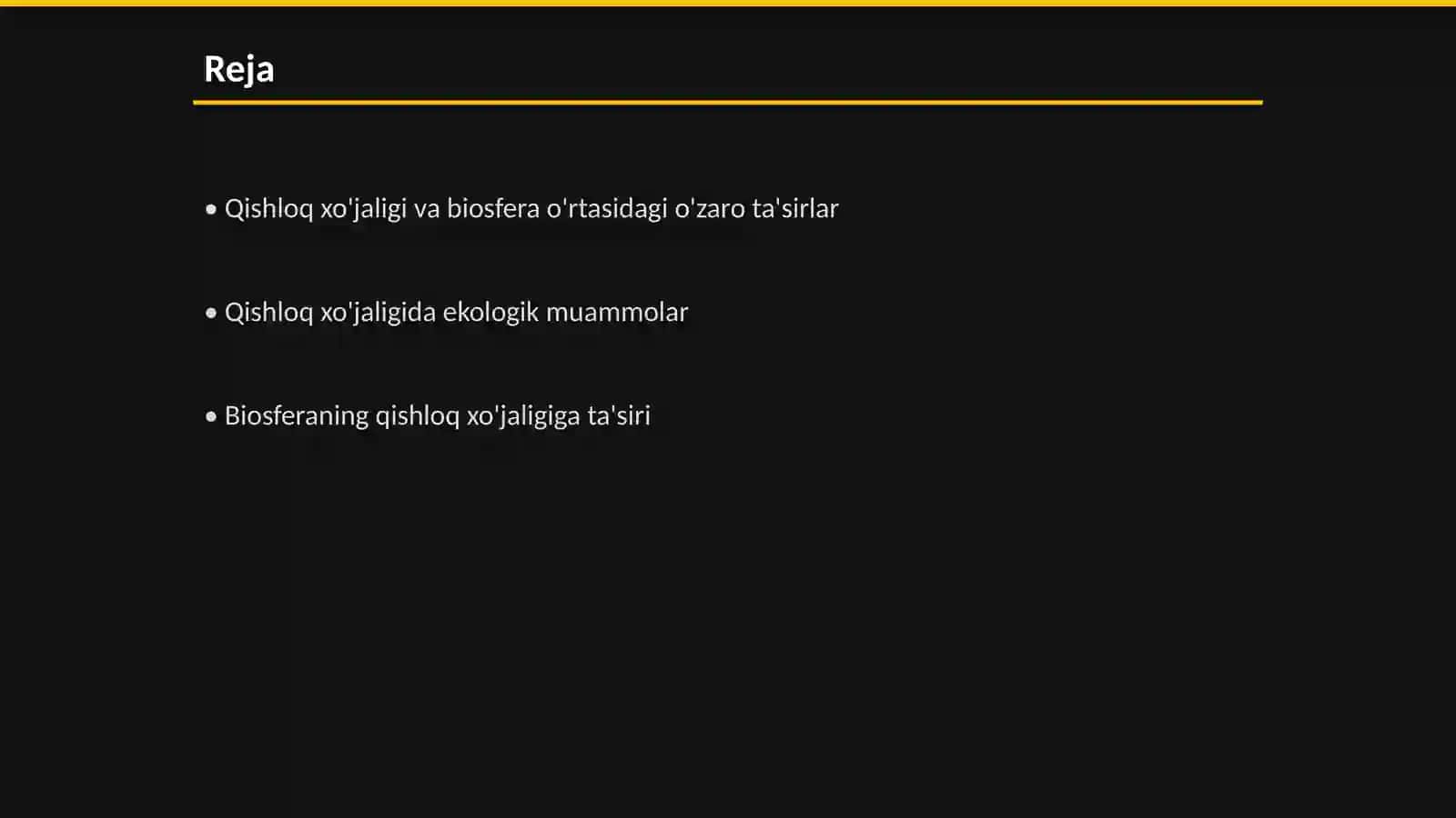 Qishloq xo'jaligi va biosfera 2