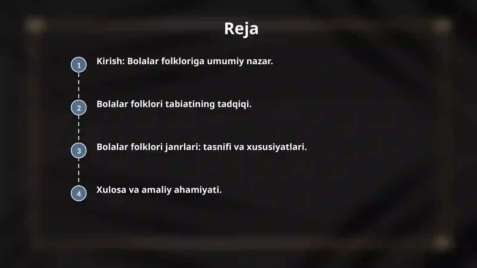Bolalar folklori haqida tushuncha. Bolalar folklori  tabiati va janr tarkibi 2
