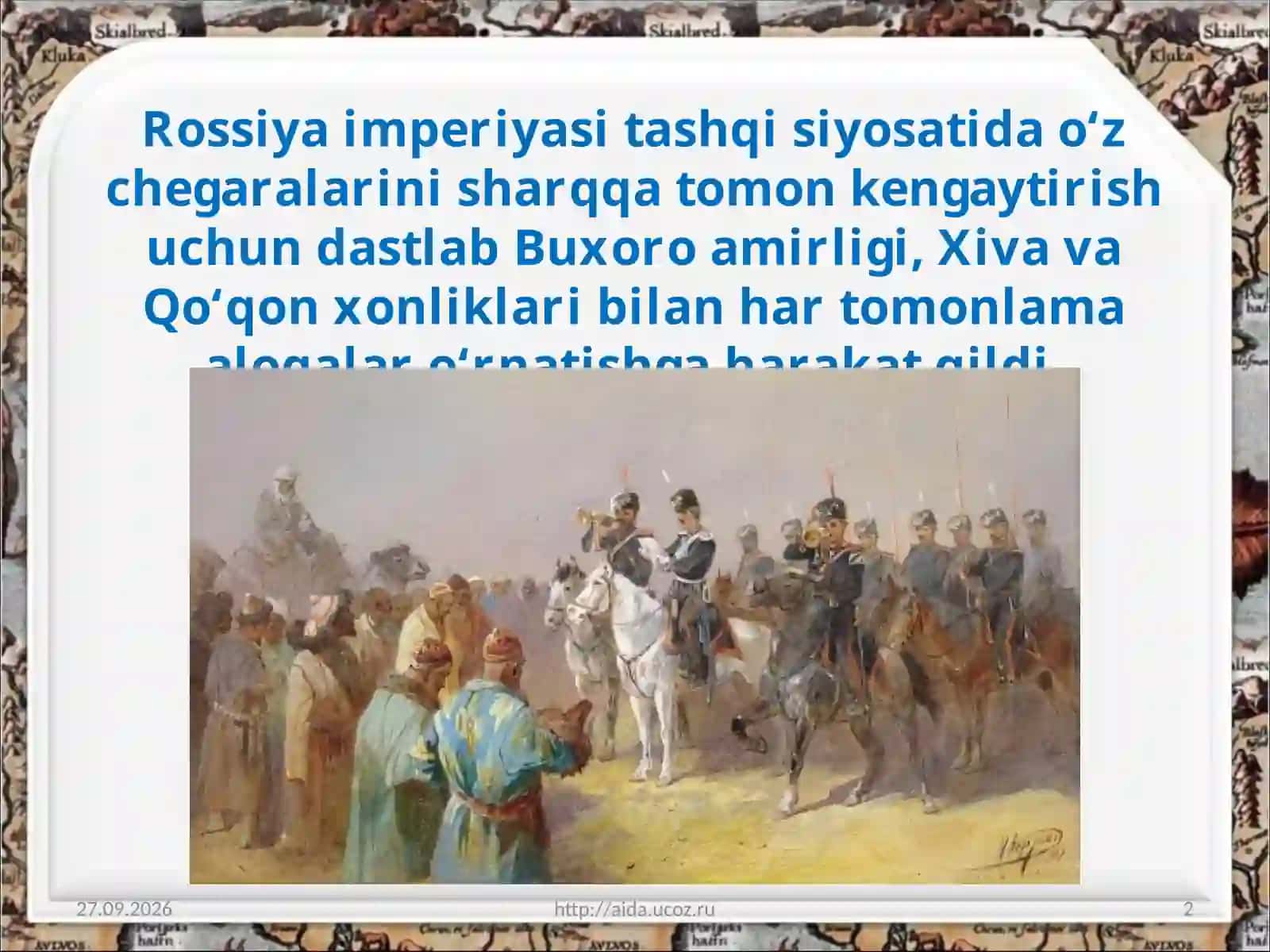 Rossiya tomonidan o`rta osiyo bosib 9-o`zbek 2