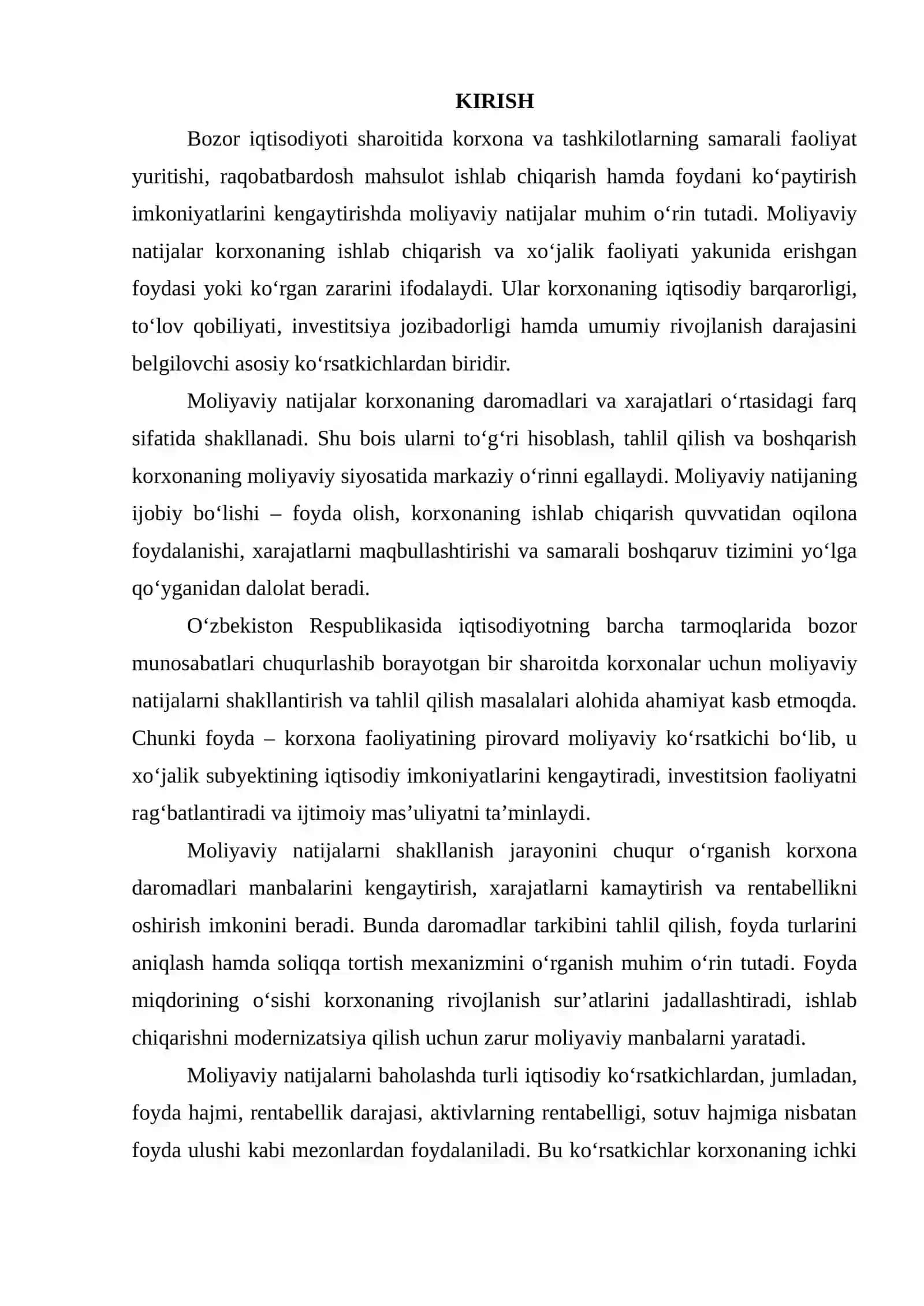 BOB. MOLIYAVIY NATIJALAR SHAKLLANISHINING NAZARIY ASOSLARI 2