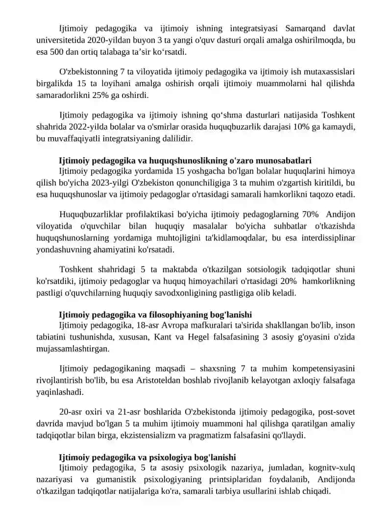 Ijtimoiy Pedagogika Kursi 2