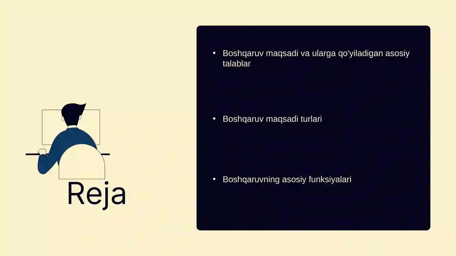 Boshqaruv maqsadi va ularga qo'yiladigan asosiy talablar 2