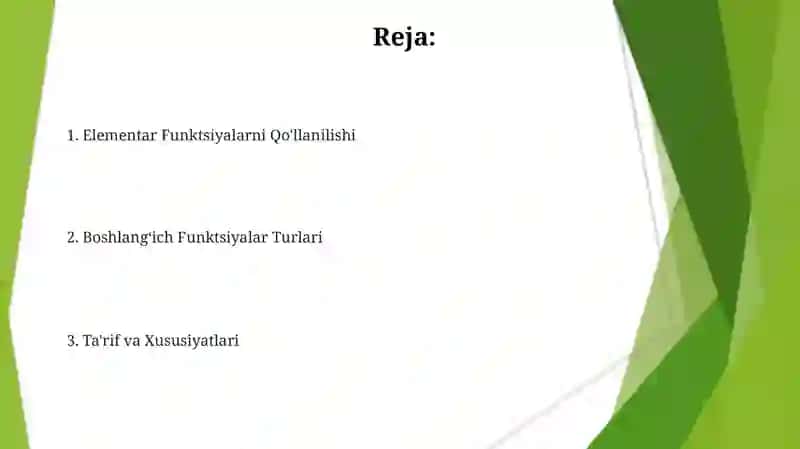 Elementar funksiyalar 2
