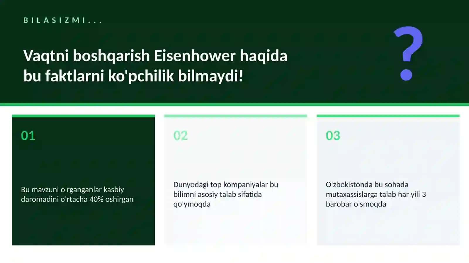 Vaqtni boshqarish Eisenhower 2