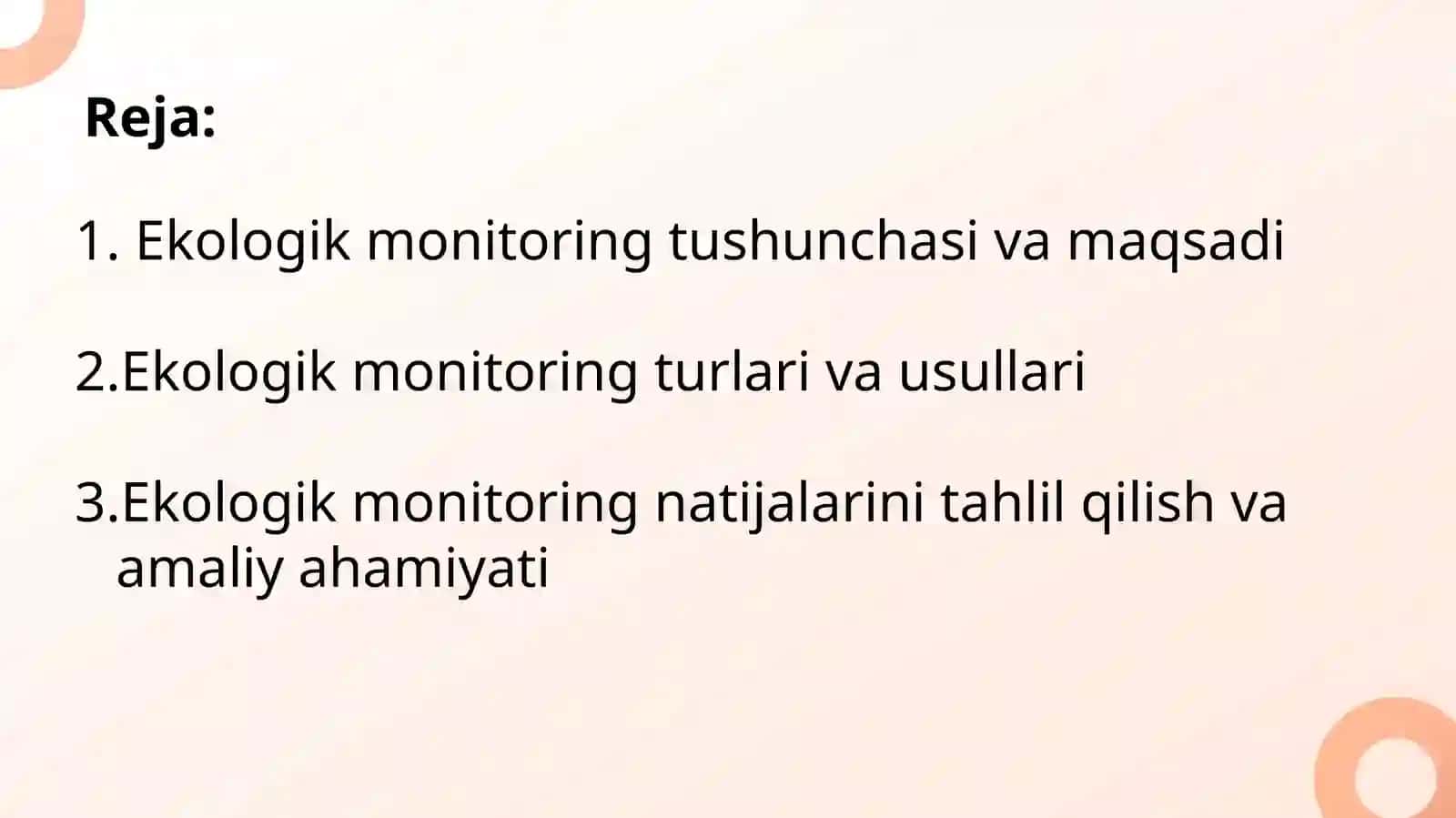 Ekologik monitoring 2