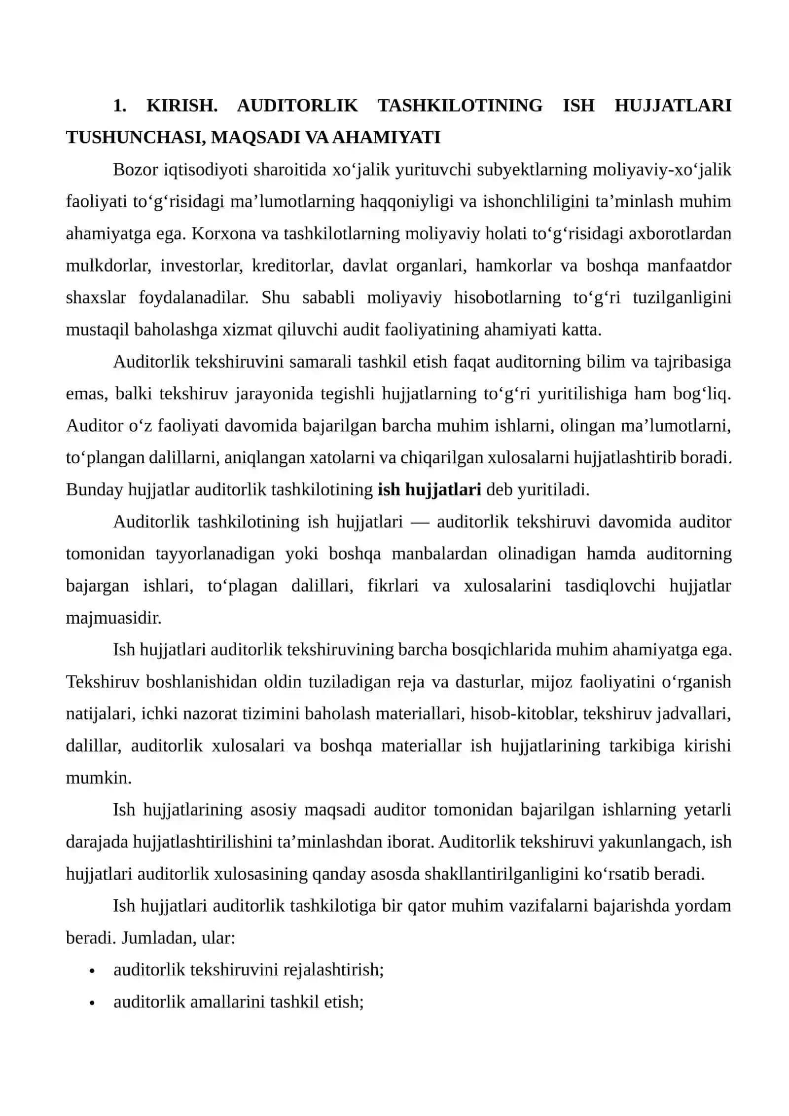 AUDITORLIK TASHKILOTINING ISH HUJJATLARI 2