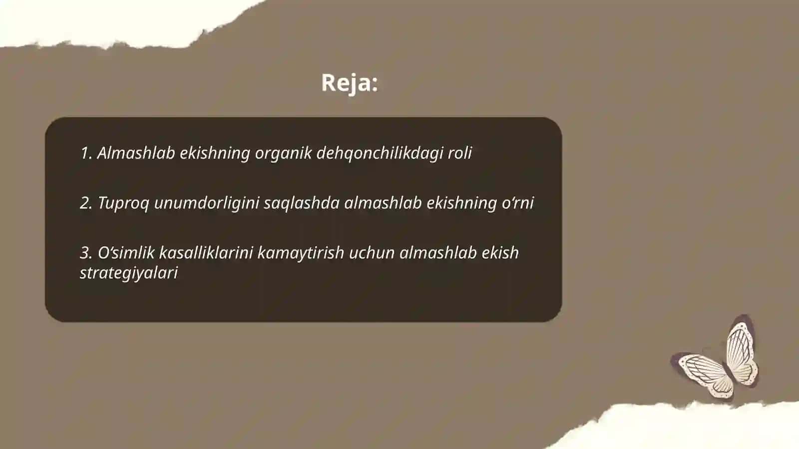 Organik sabzavot, poliz va kartoshka mahsulotlarini yetishtirishda almashlab ekishni ahamiyati 2
