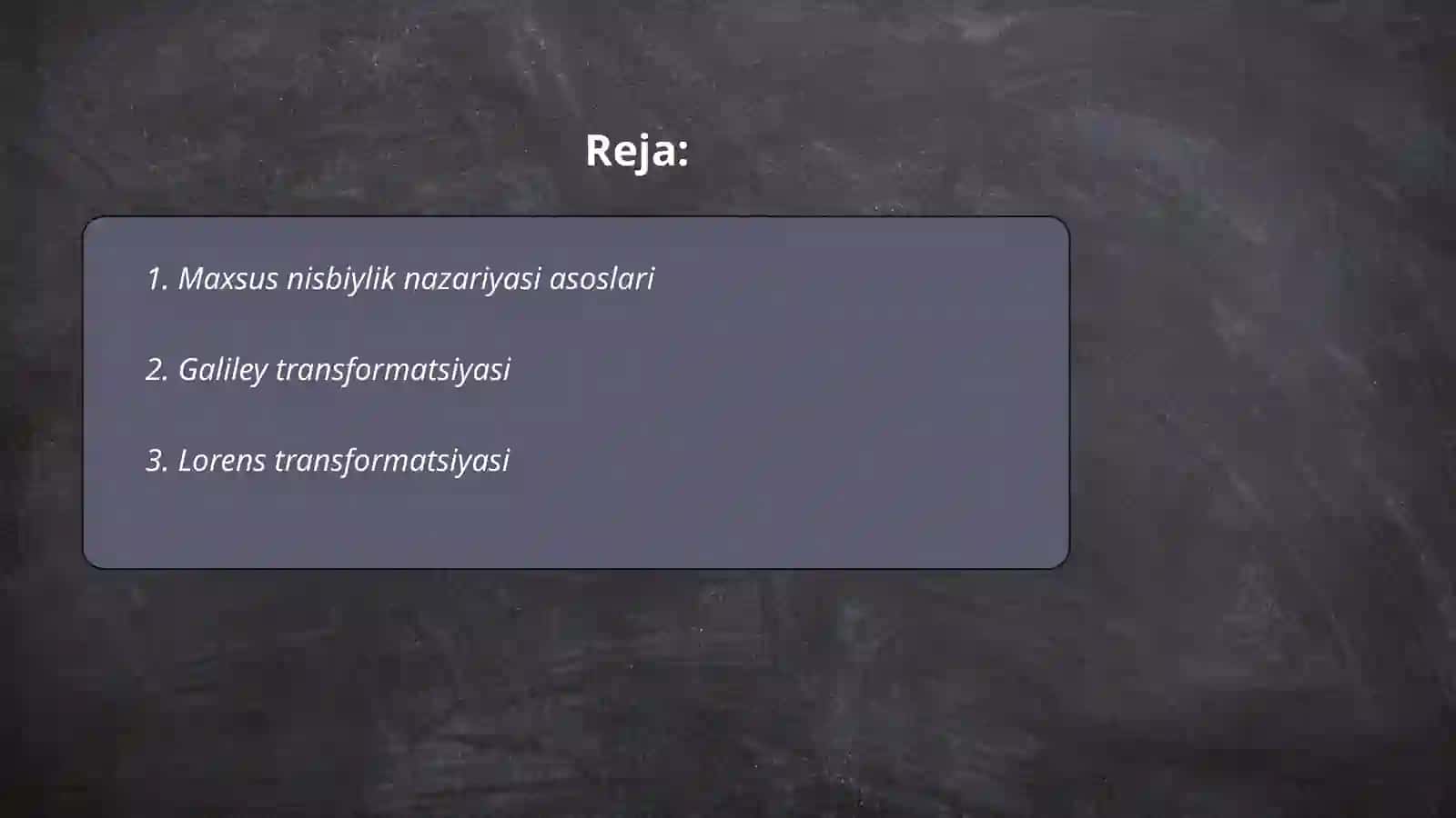Maxsus nisbiylik nazariyasi 2