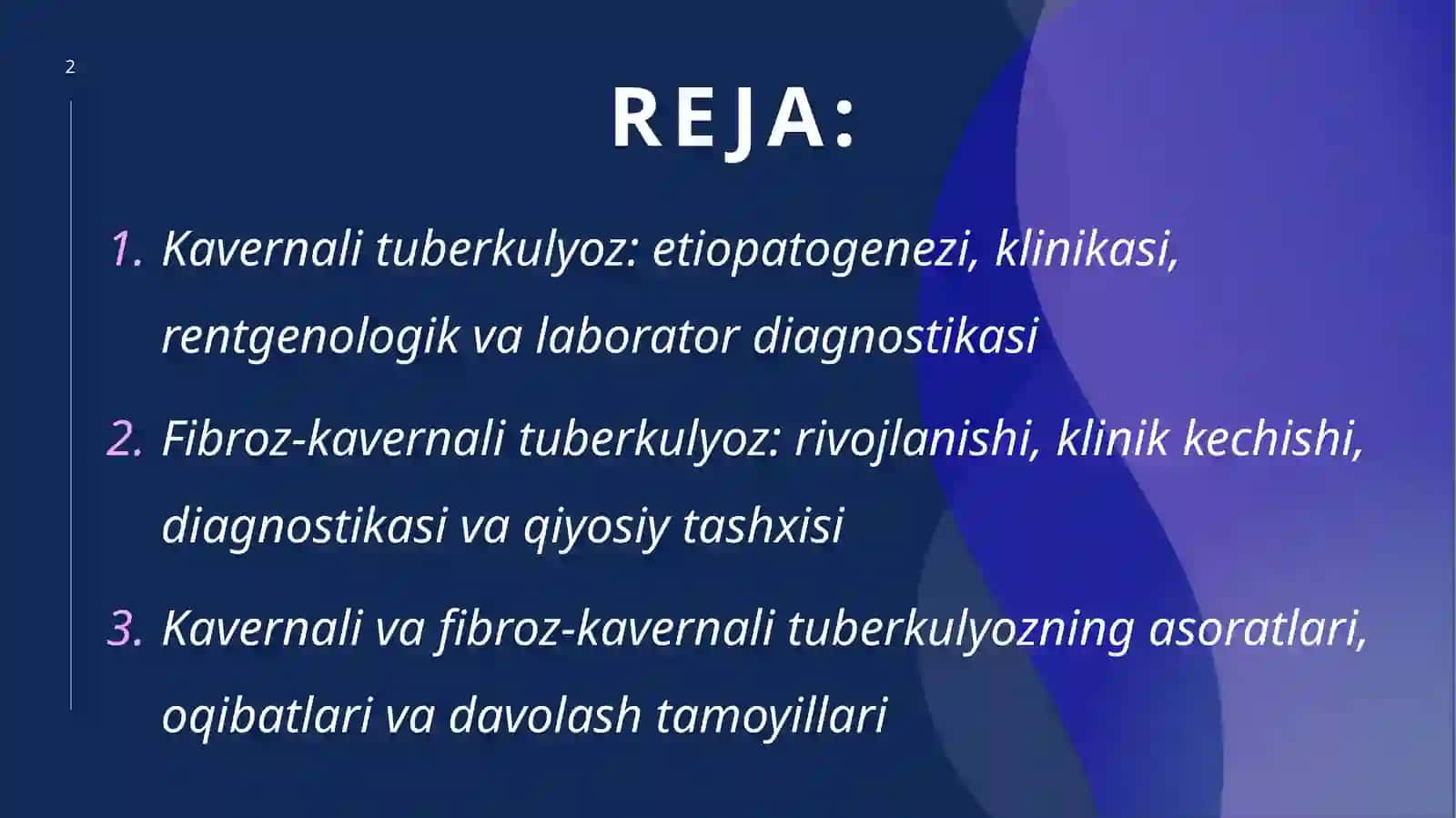 Tuberkulyozning destruktiv shakllari — kavernali va fibroz-kavernali tuberkulyoz 2